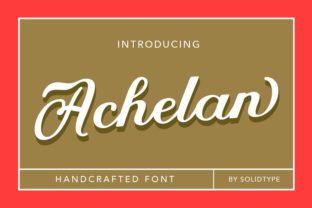 Achelan: A Vintage Script Font