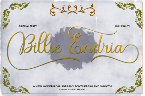 Billie Endria: A Stylish Script Font