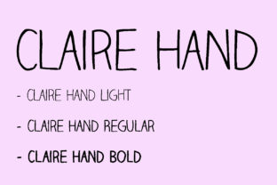 Claire Hand: A Light Script Font for Creative Projects