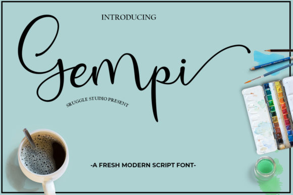 Gempi: A Modern Script Font for Web Design