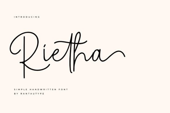 Rietha: A Script Font for Web Design